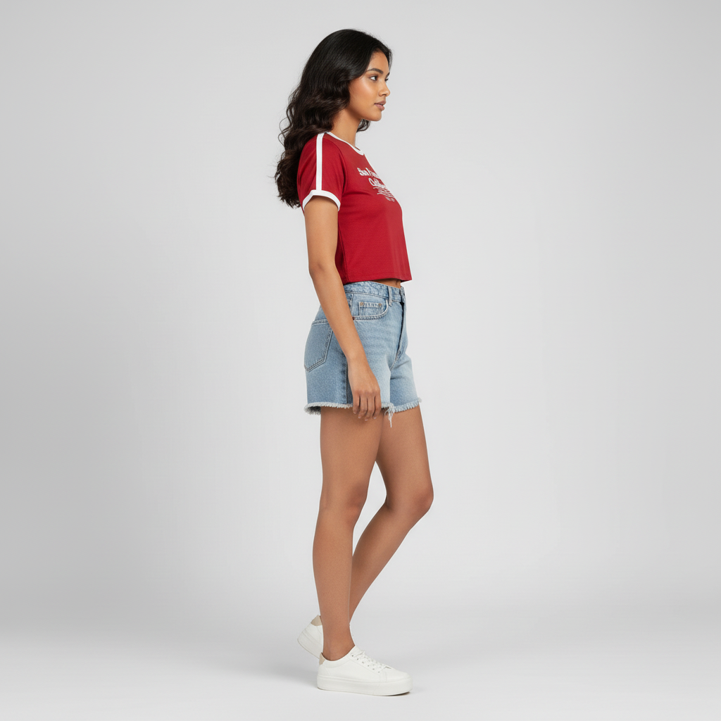 Knitted Graphic Slim Fit T-Shirt