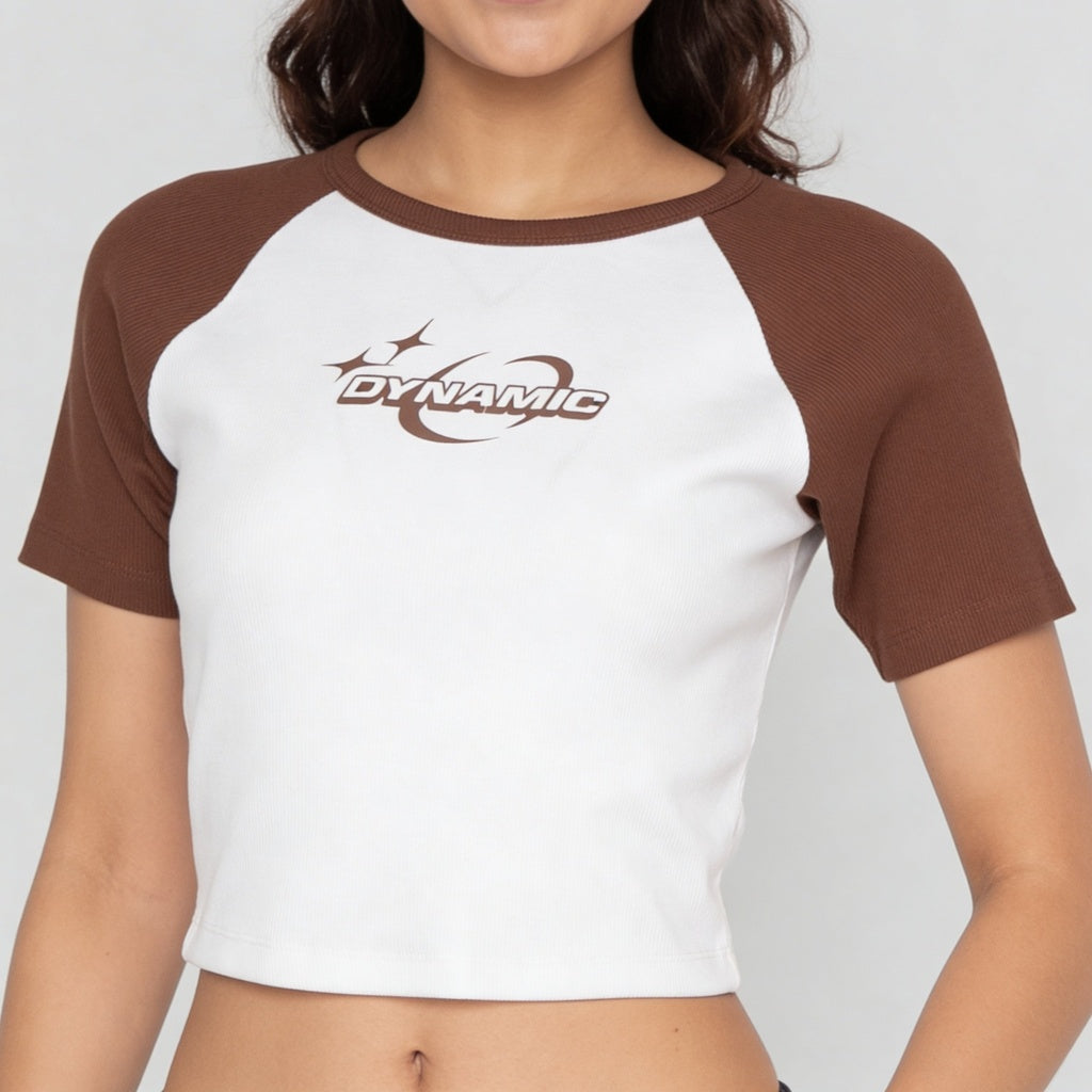 Graphic Slim Fit Crop T-Shirt