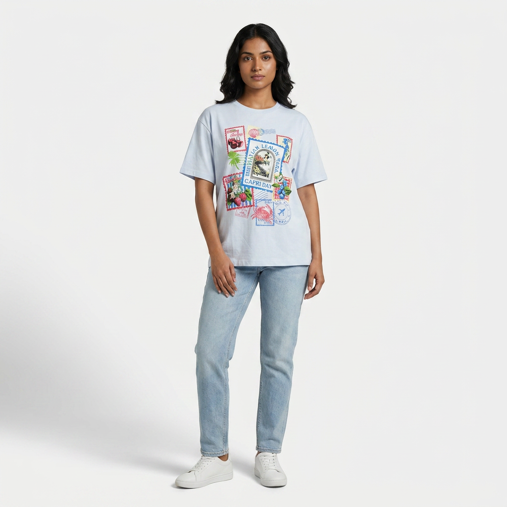 Cotton Graphic Oversize T-Shirt