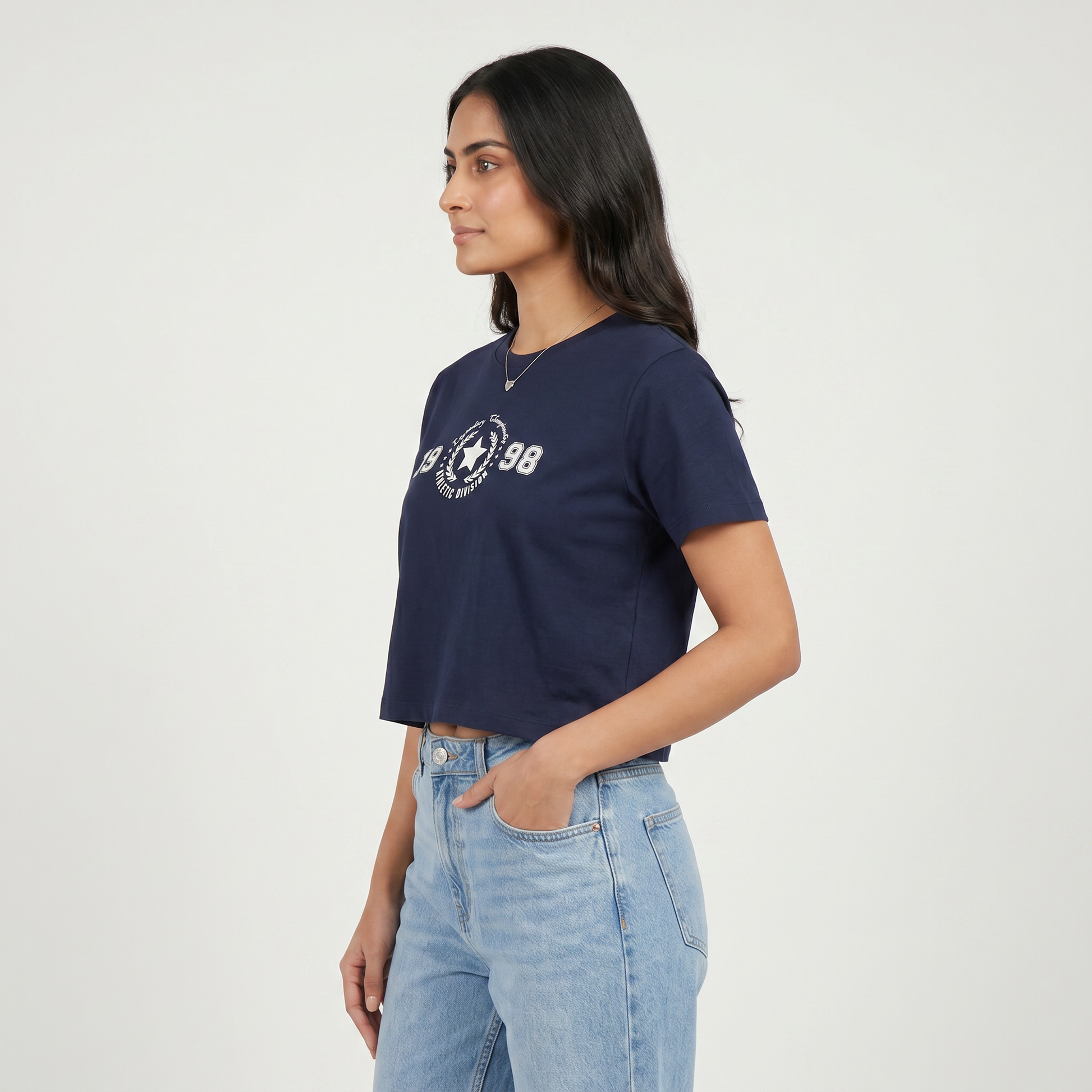 Cotton Graphic Crew Neck T-Shirt