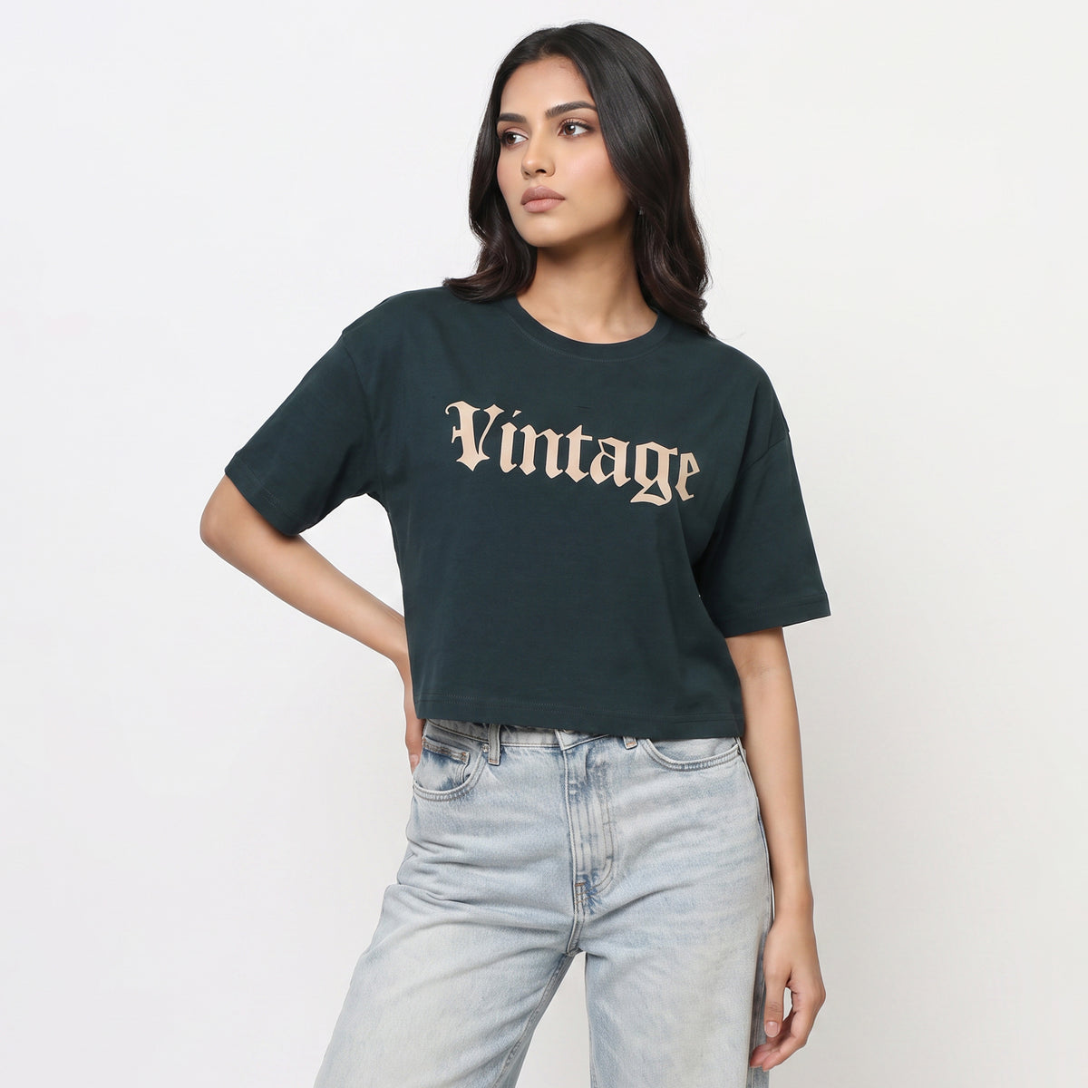 Cotton Graphic Boxy T-Shirt