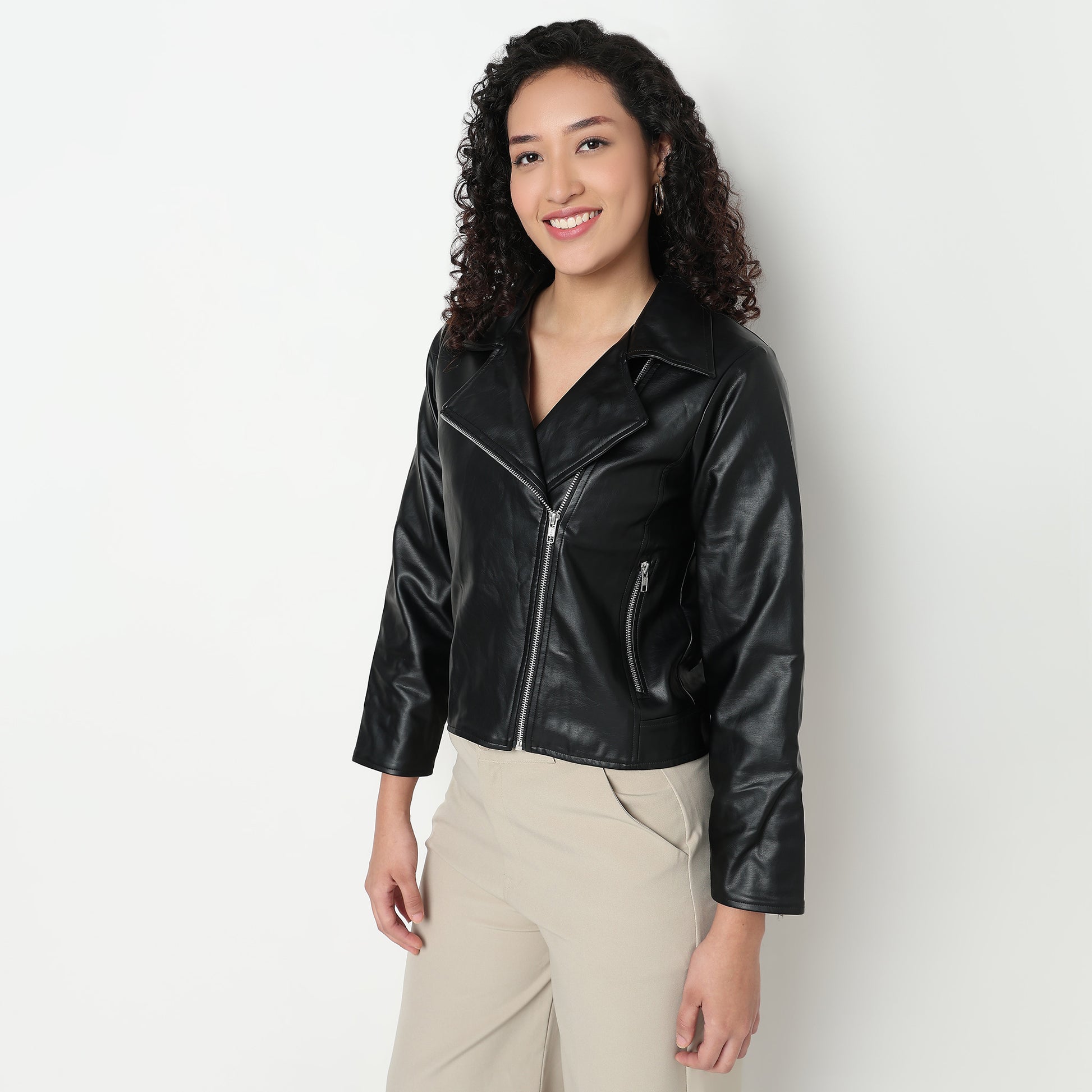 Buy Women Regular Fit Solid Full Sleeve Jacket  - Style Union