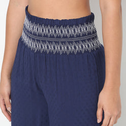 Betty Palazzo with embroidery detail