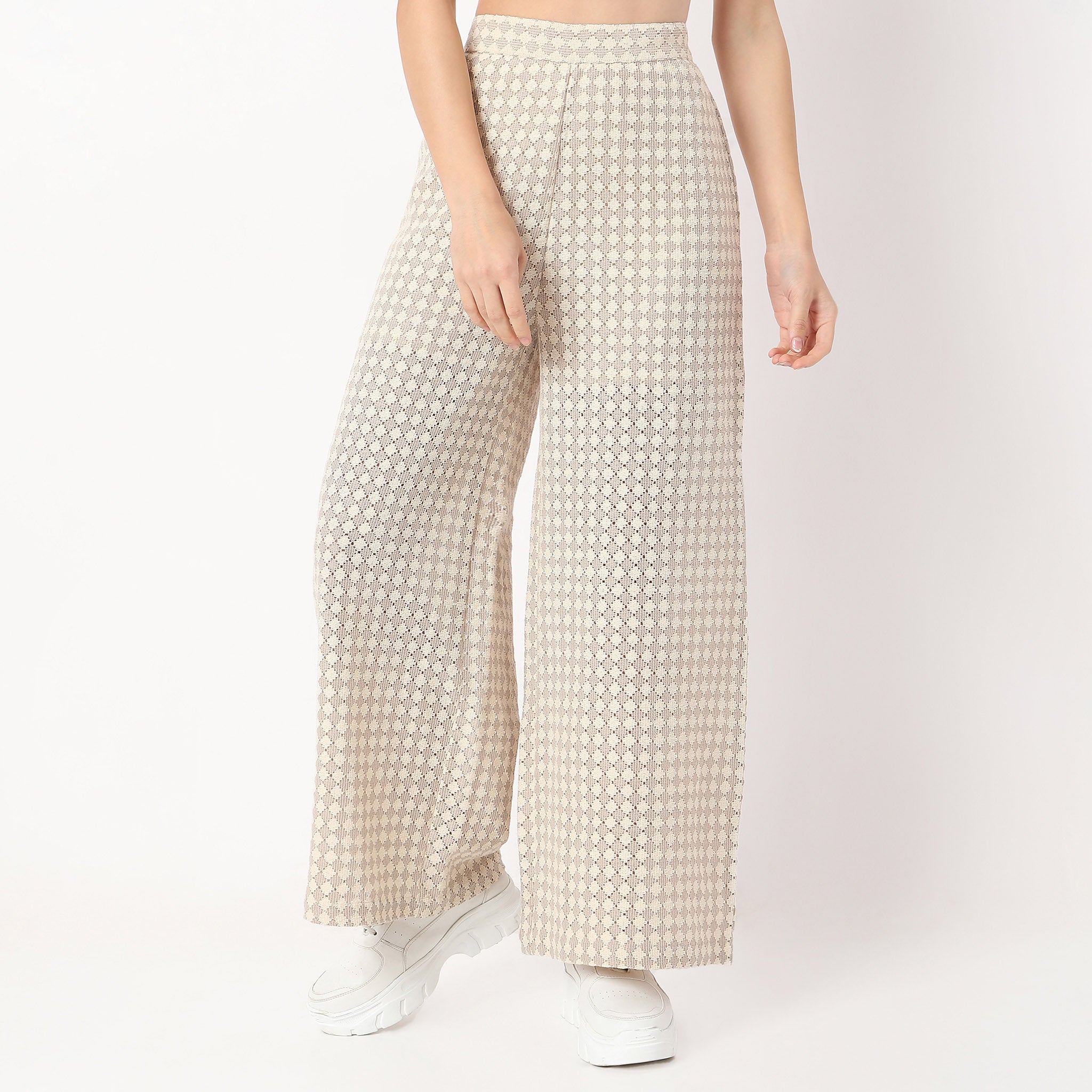 Geometric Full Length Betty High Rise Palazzos