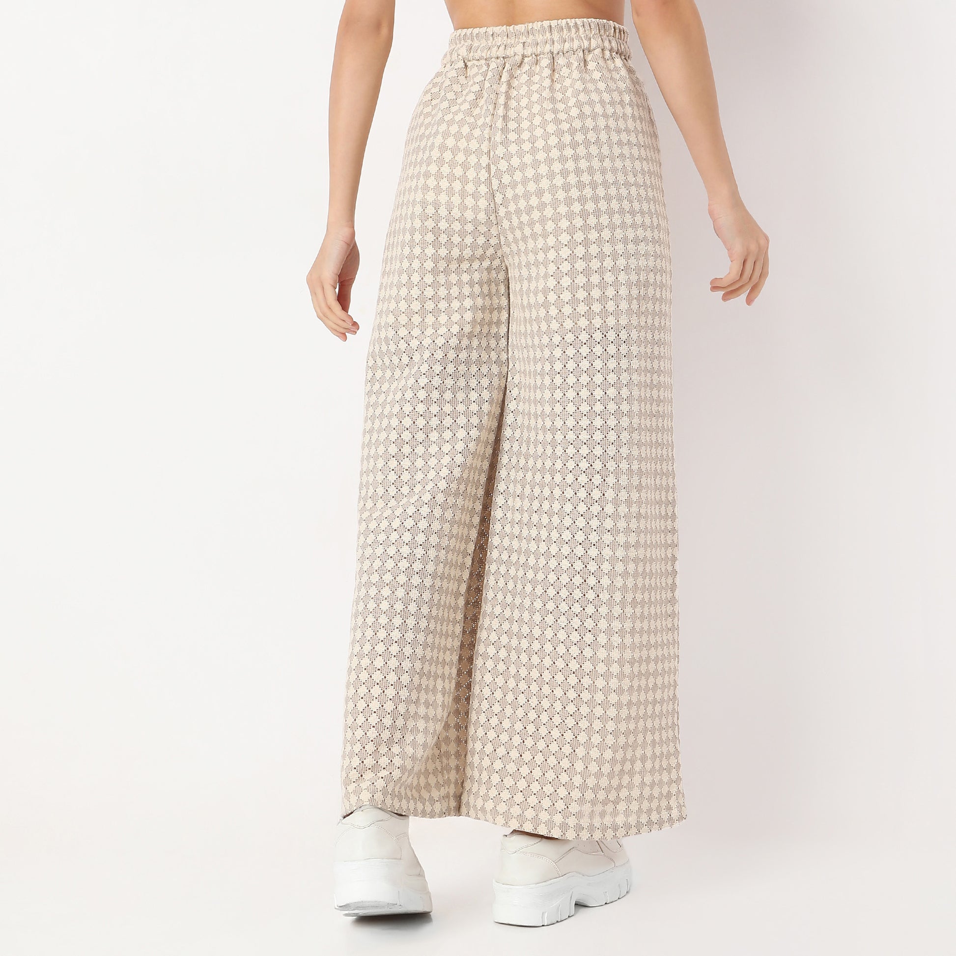 Geometric Full Length Betty High Rise Palazzos