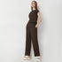 Relaxed Fit Solid High Rise Palazzos