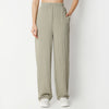 Relaxed Fit Solid High Rise Palazzos