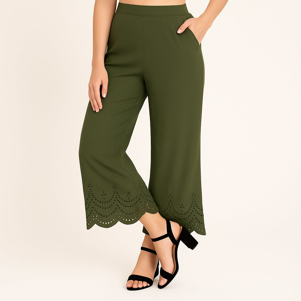 Buy Relax Fit Solid Palazzo - Style Union