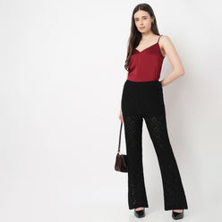 High Rise Boot Cut Lace Palazzo