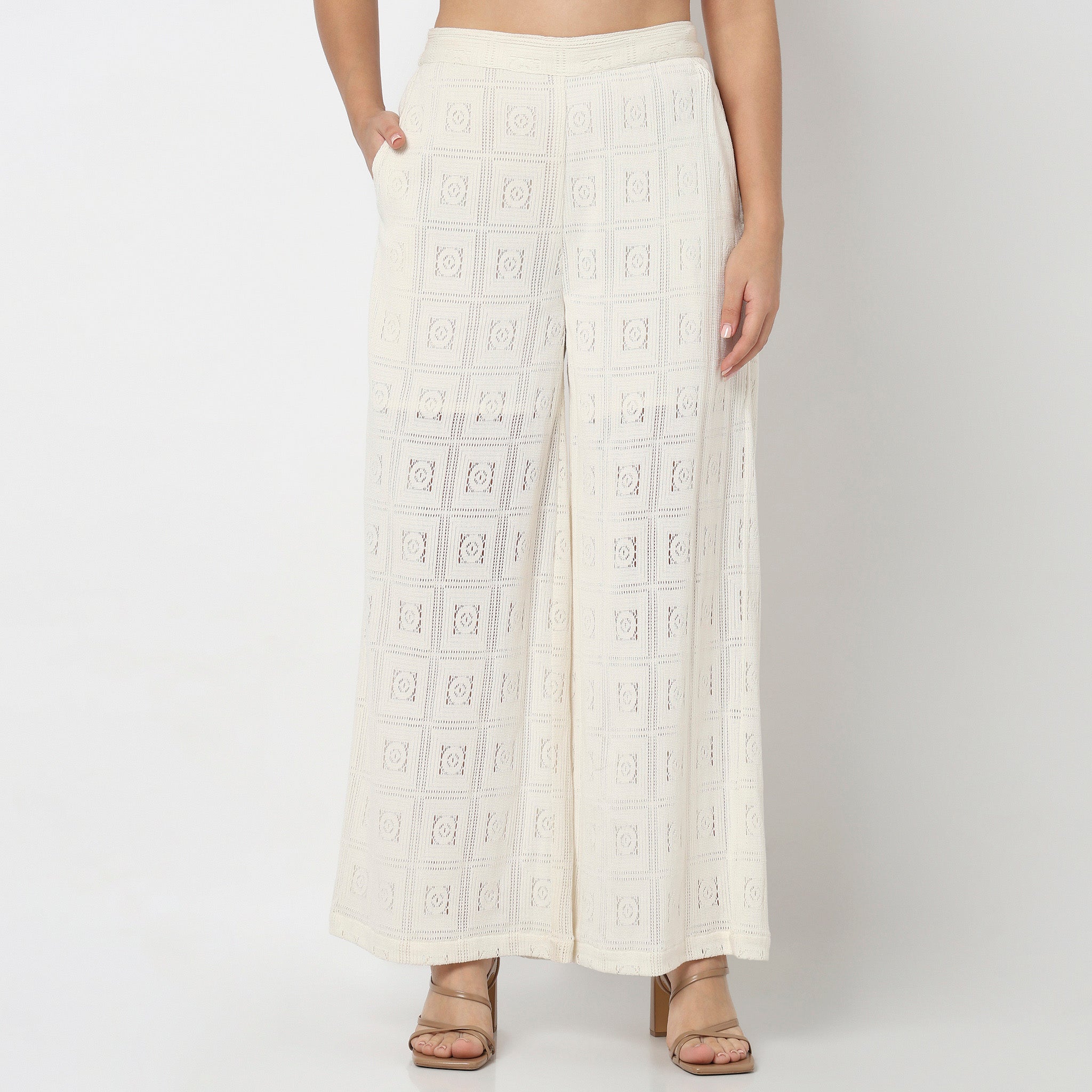 Structured Lace Palazzo