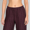 Textured High Rise Relaxed Fit Palazzo