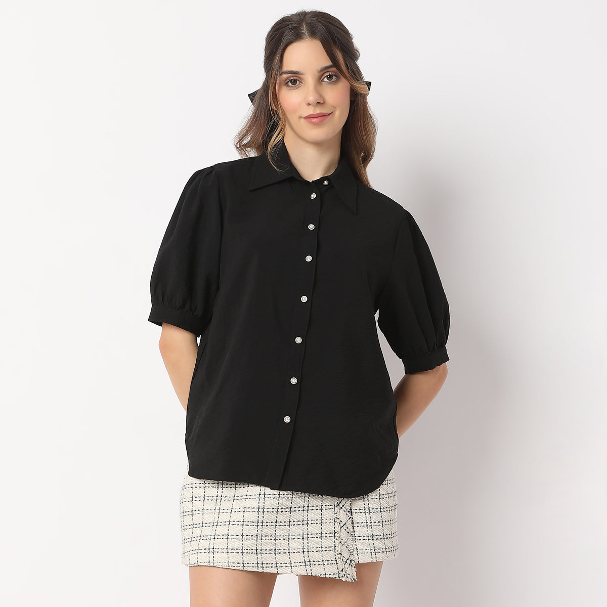 Regular Fit Solid Shirt