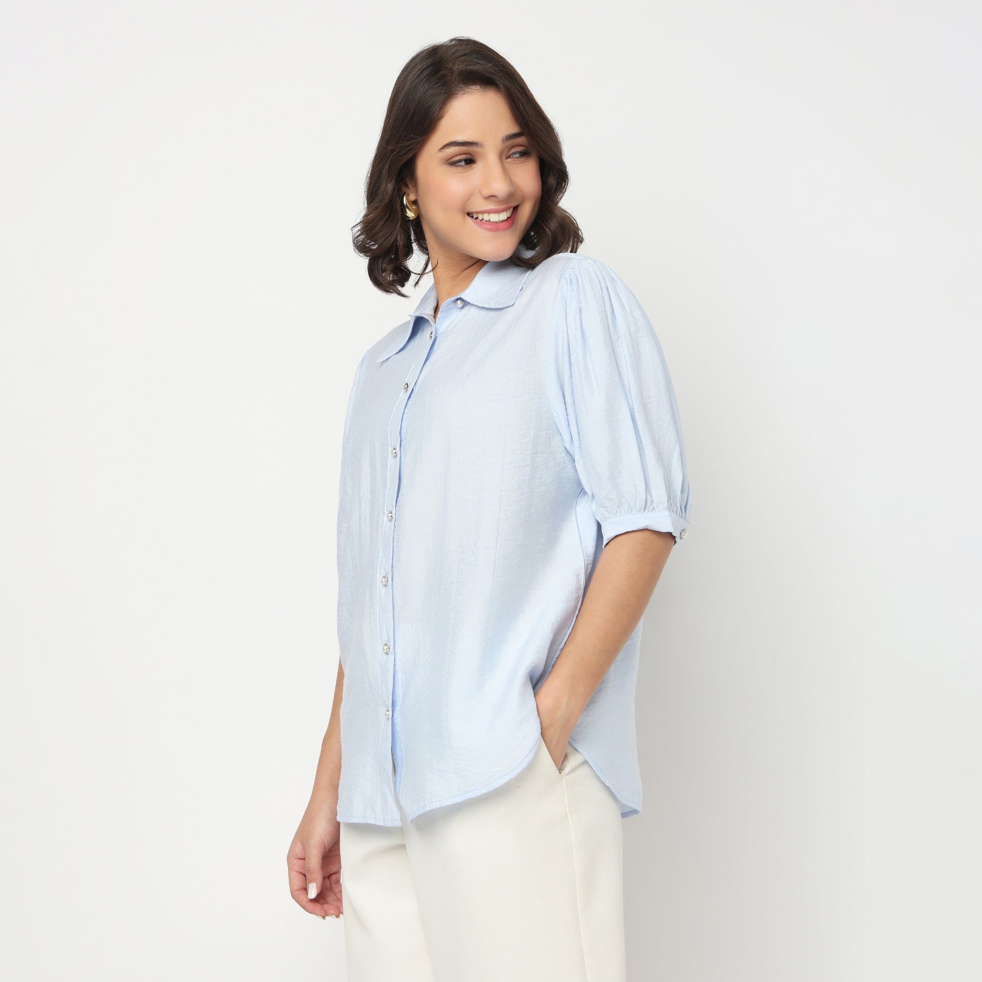 Regular Fit Solid Shirt