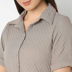 Regular Fit Solid Shirt