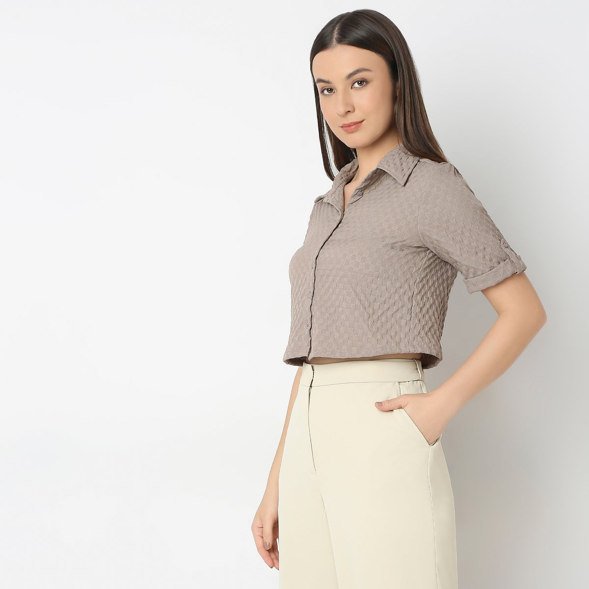 Regular Fit Solid Shirt