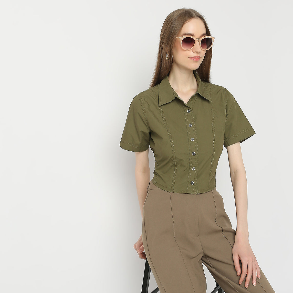 Regular Fit Solid Shirt