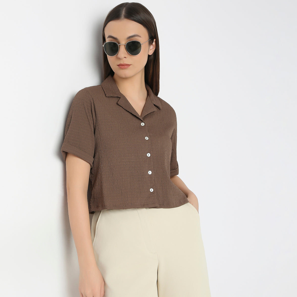 Regular Fit Solid Shirt