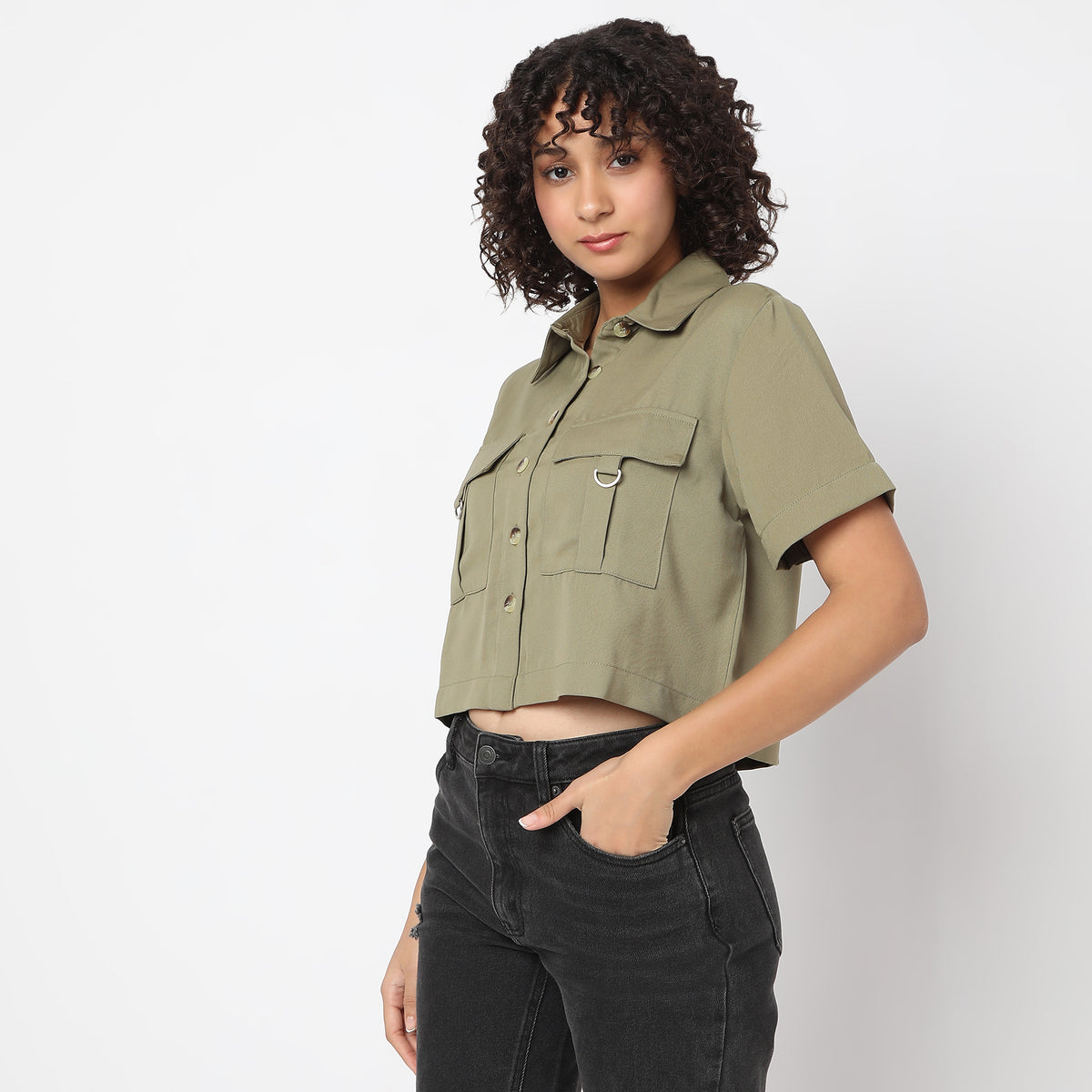 Regular Fit Solid Shirt