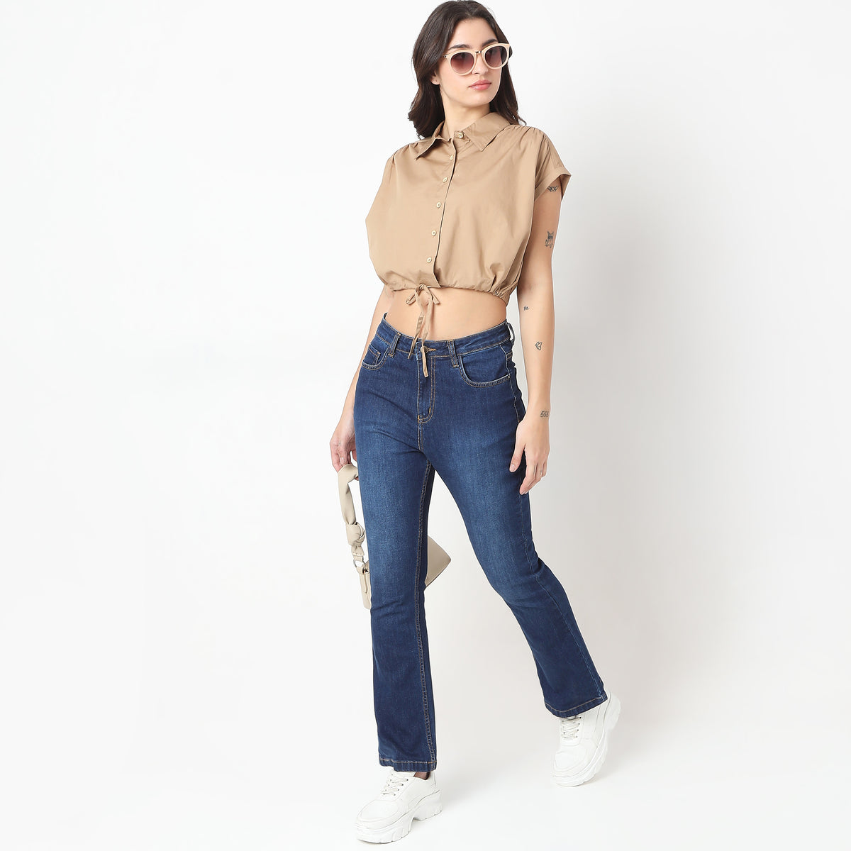 Boxy Fit Solid Shirt