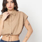 Boxy Fit Solid Shirt