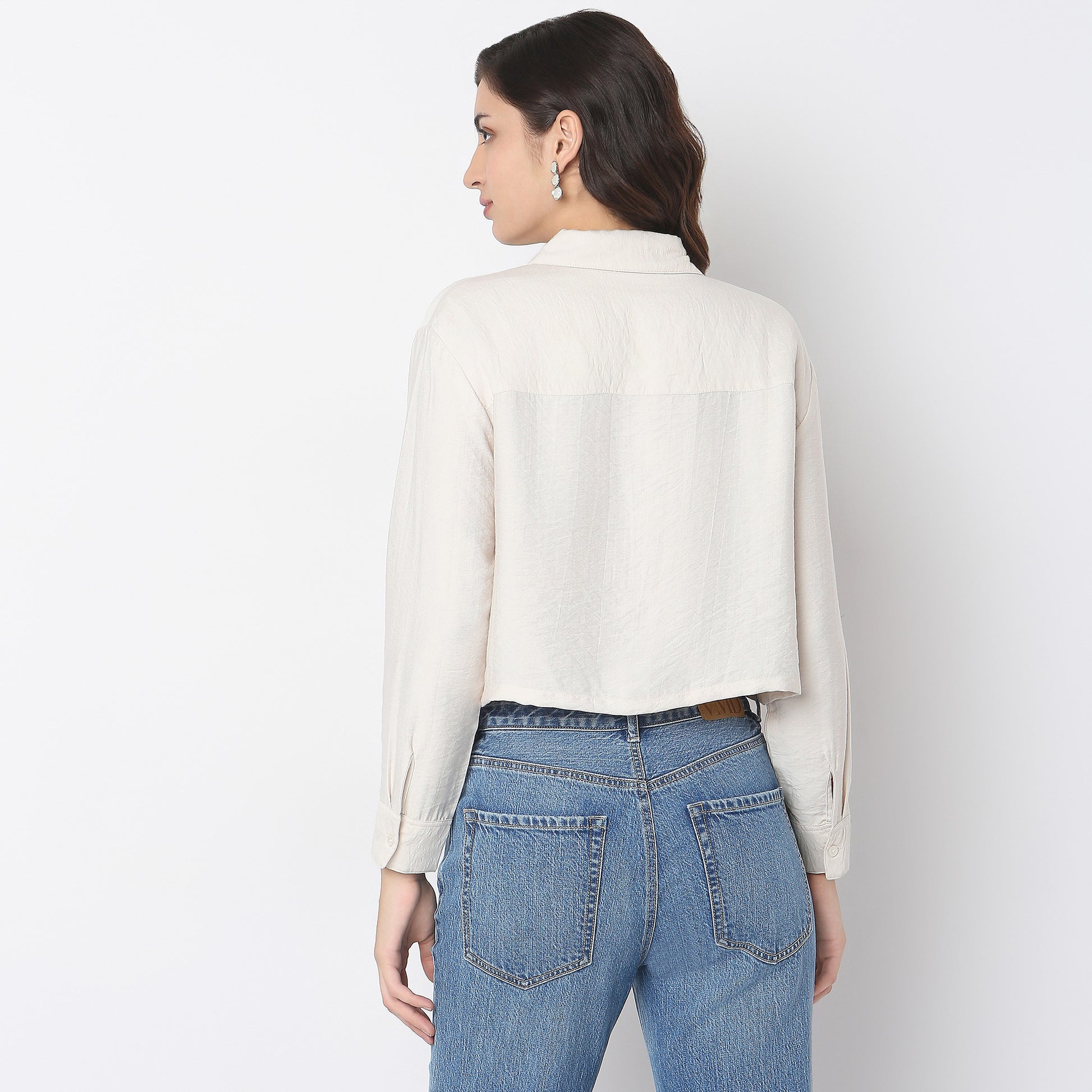 Boxy Fit Solid Shirt