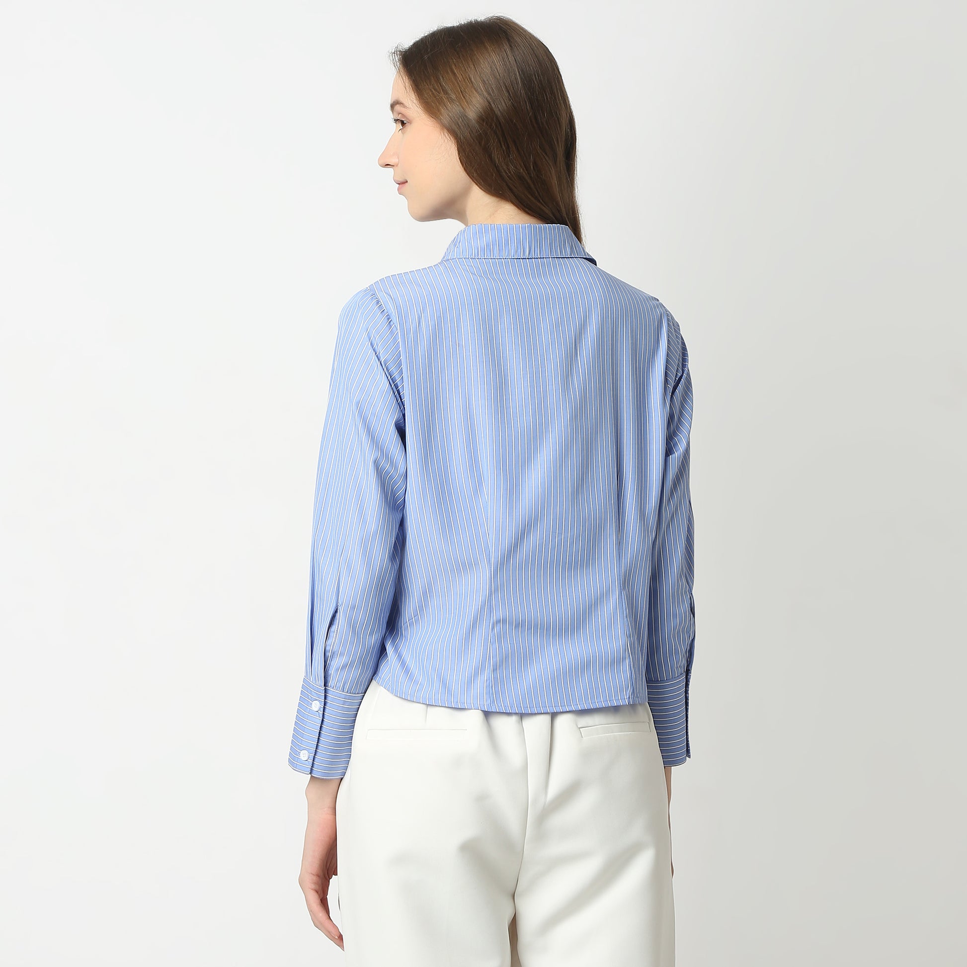 Regular Fit Striped Shirt Collar Shirt