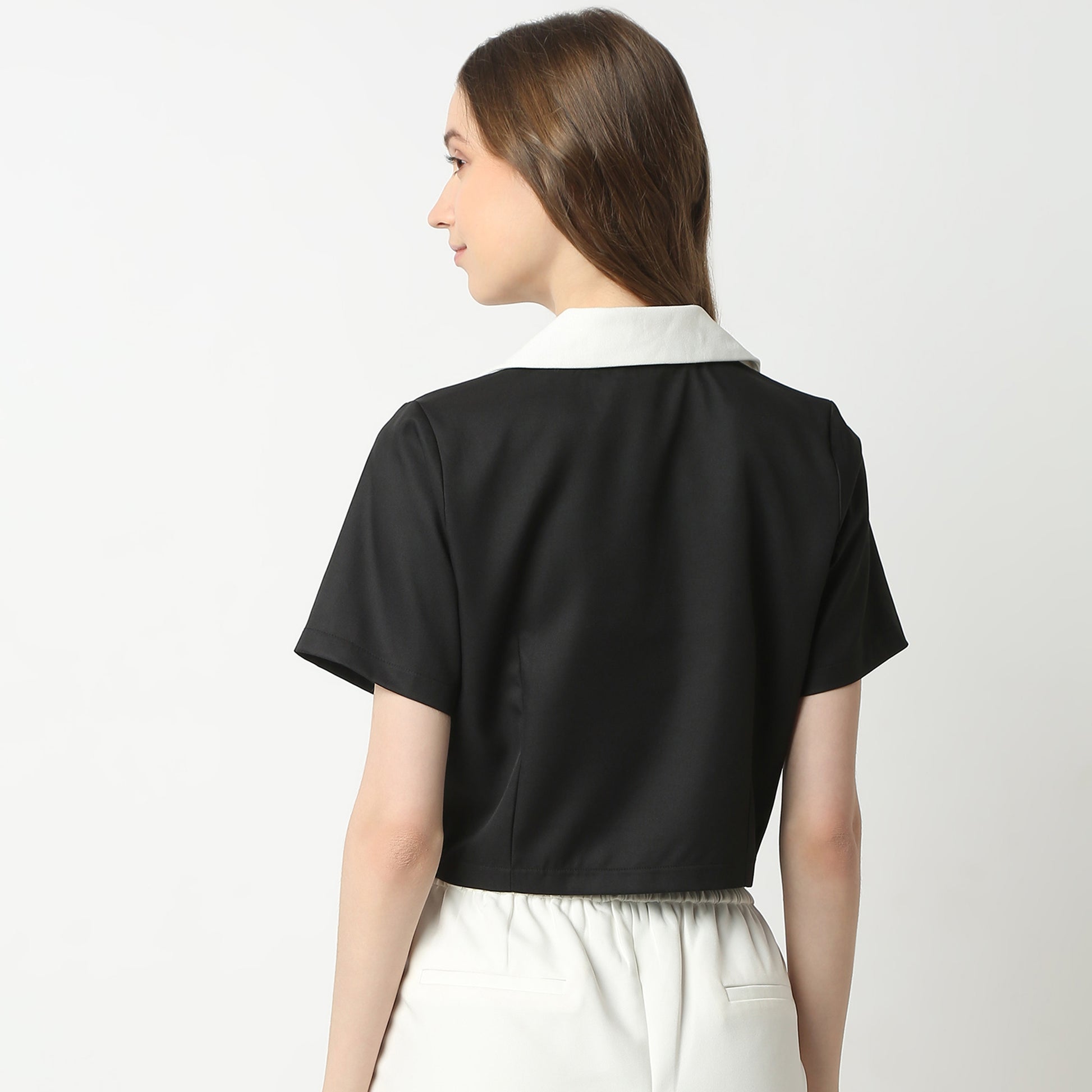 Regular Fit Solid Shirt Collar Shirt