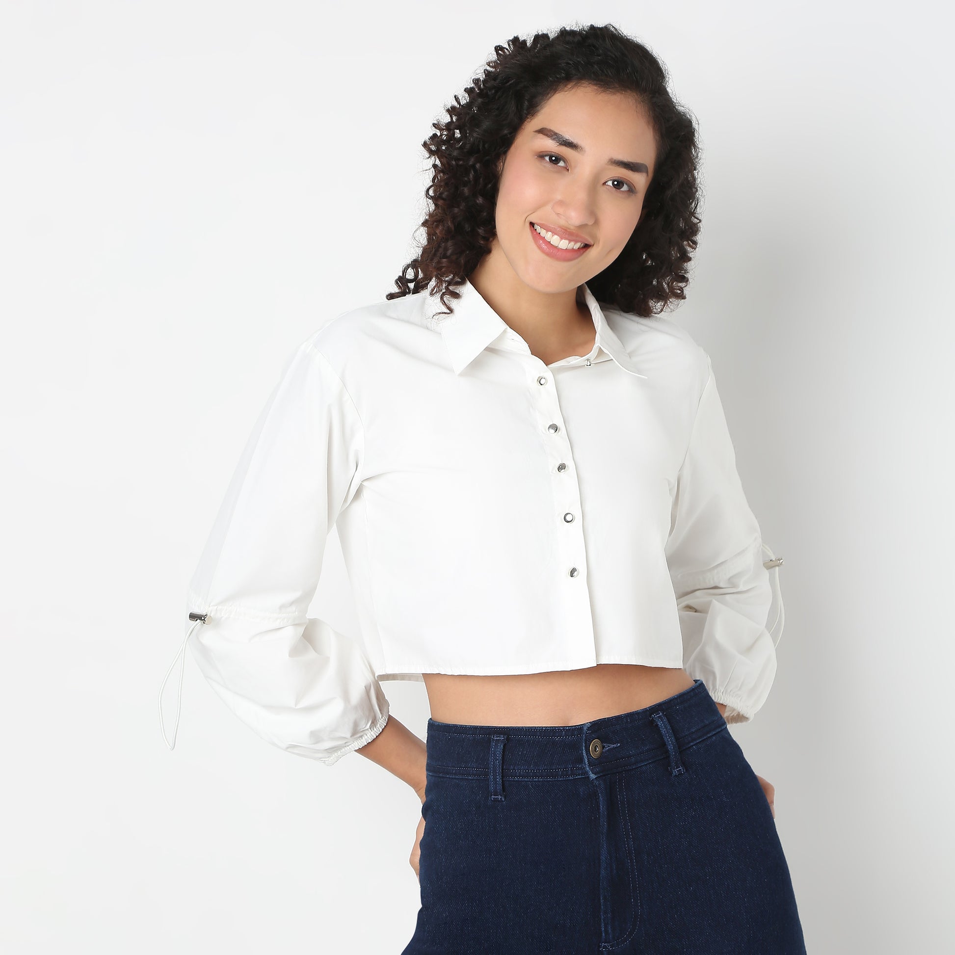 Betty Solid Vest with Button Opening.