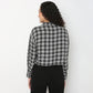 Checkered Boxy Crop Shirt