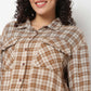 Checkered Boxy Crop Shirt