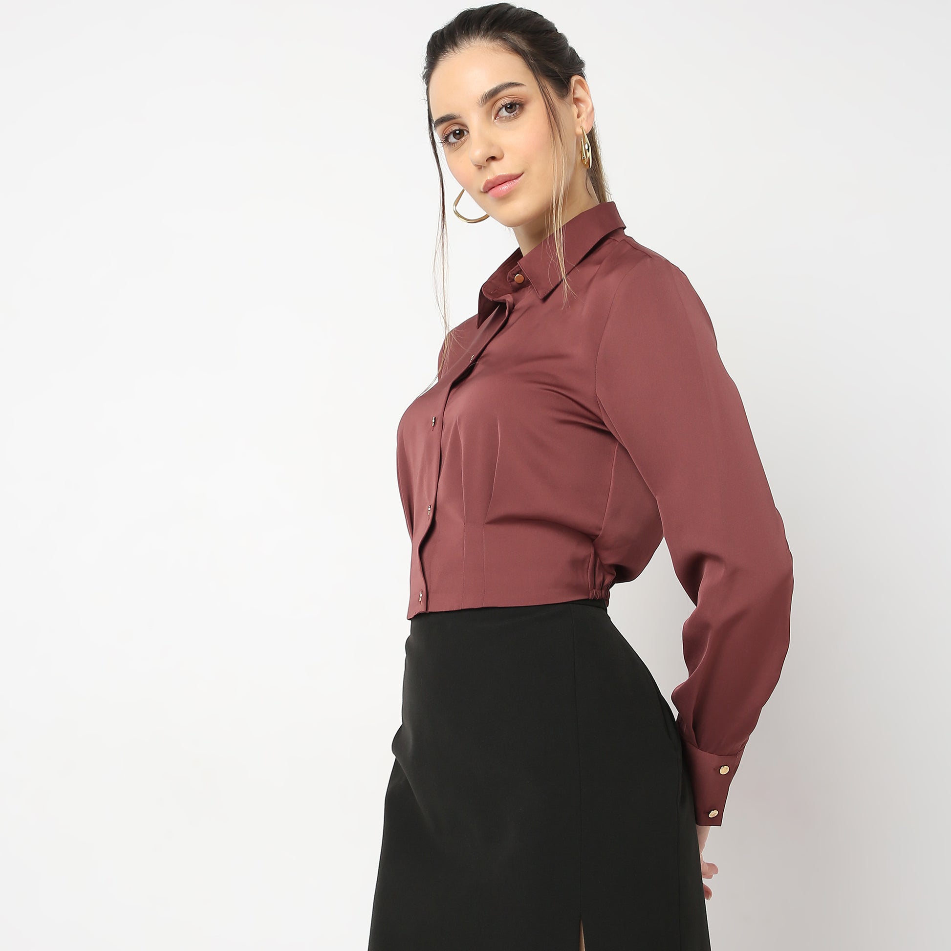 Regular Fit Solid Shirt