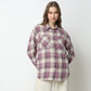 Oversize Checkered Shirt Collar Shirt