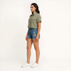 Buy Boxy Fit Crop Shirt With Patch Pockets Detailing - Style Union