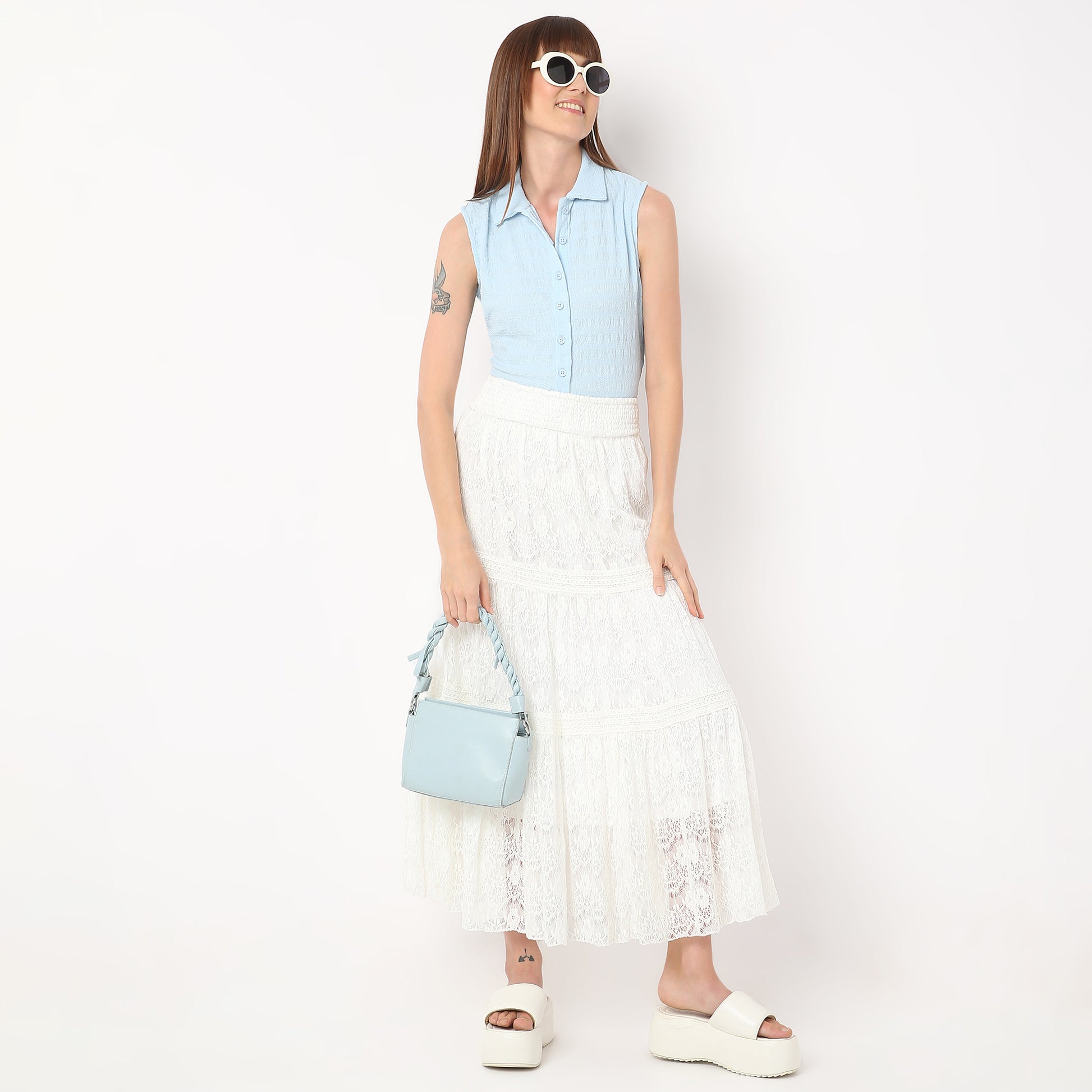 Slim Fit Solid Shirt Collar Shirt