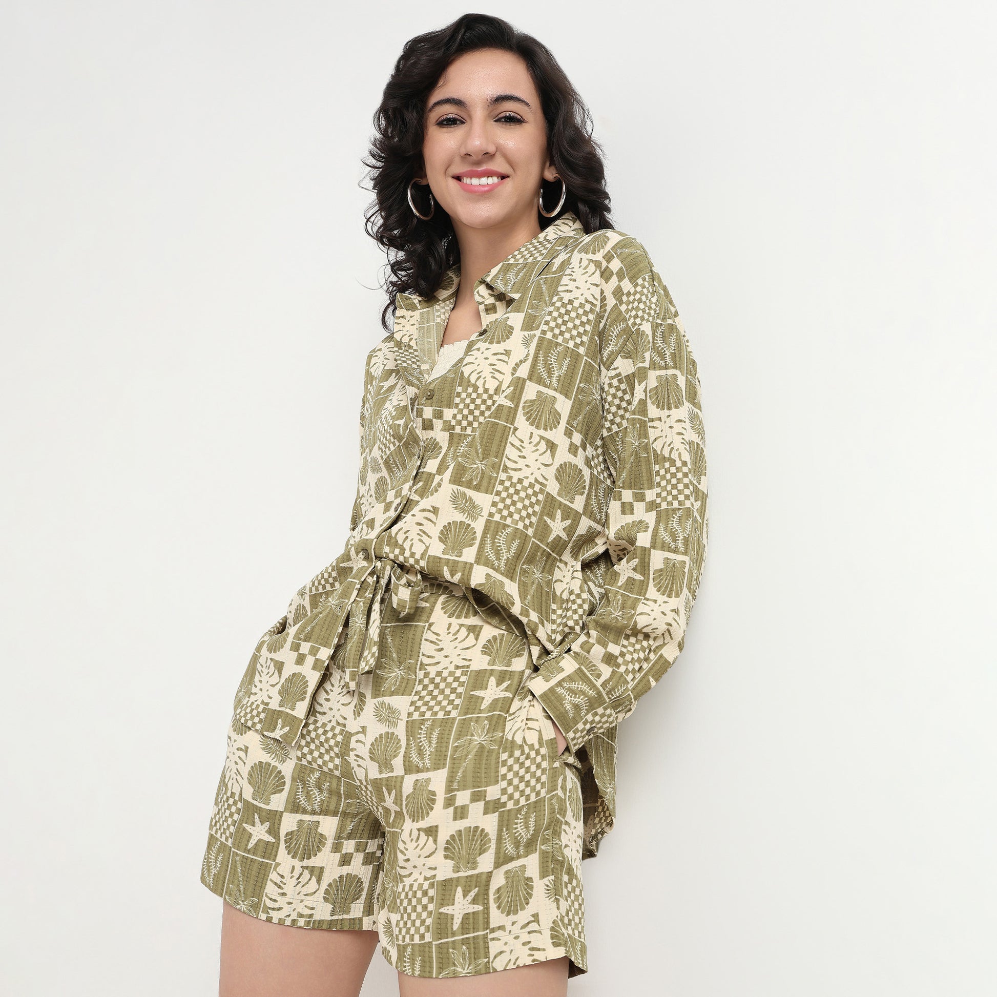 Order Now Women Tropical Shirt Collar Oversize Western Wear Shirt by Style Union