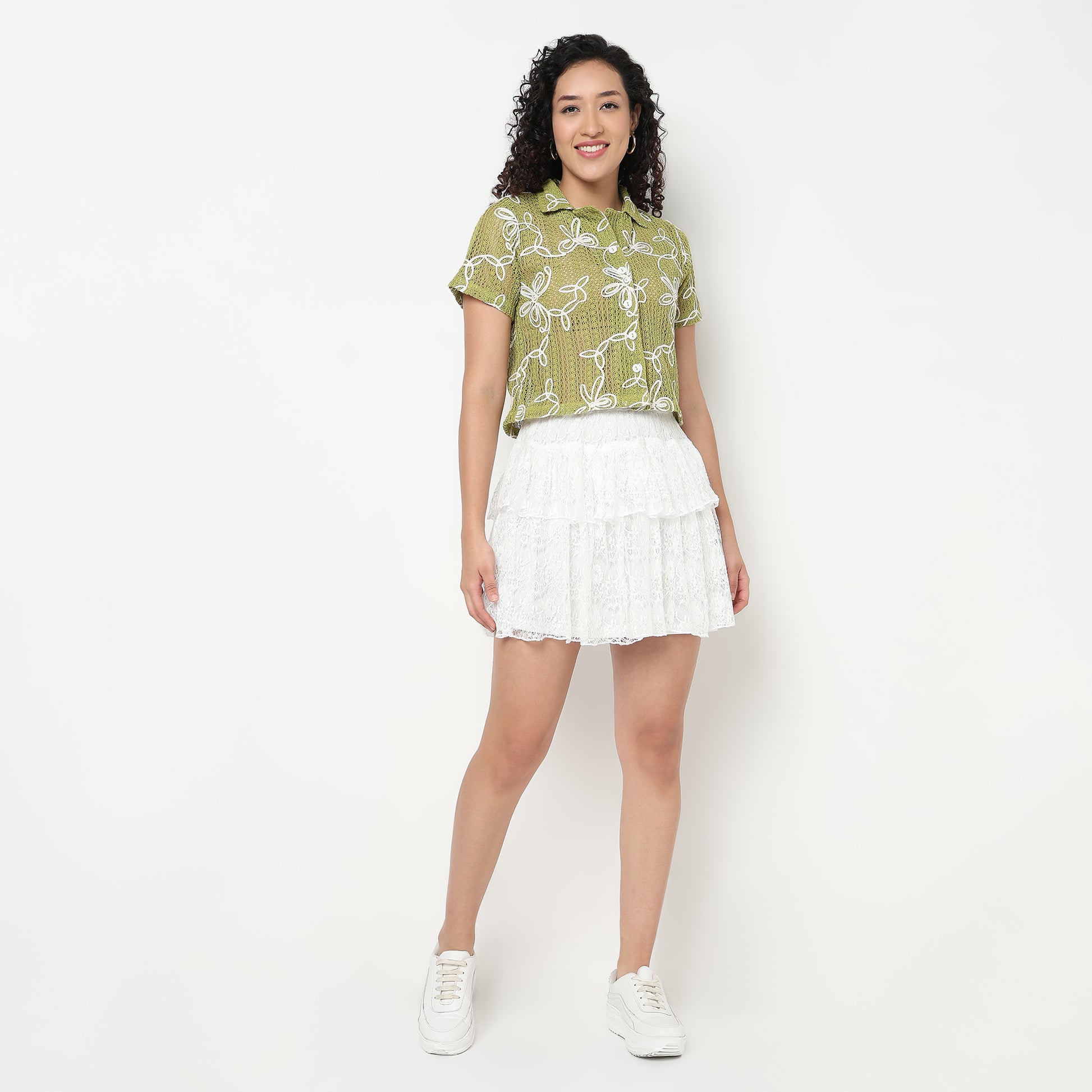 Buy Women Boxy Fit Floral Short Sleeve Shirt  - Style Union