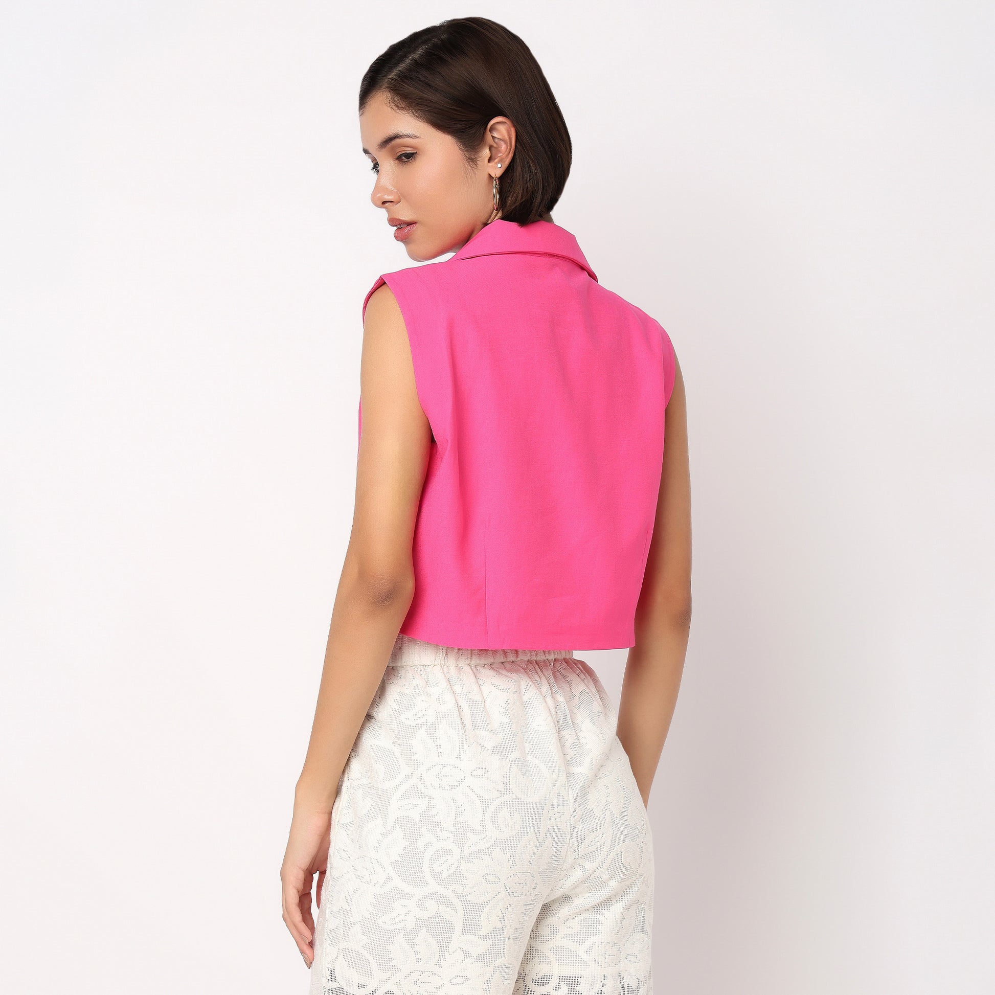 Double Breasted Cropped Shirt