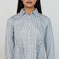 Striped Shirt With Front Ruching Detail