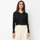 Slim Fit Structured Cropped Shirt