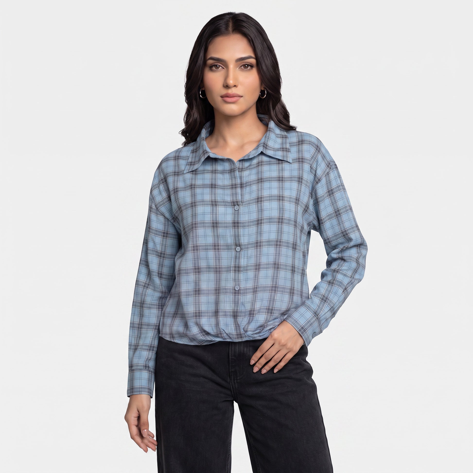 Cotton Checkered Shirt