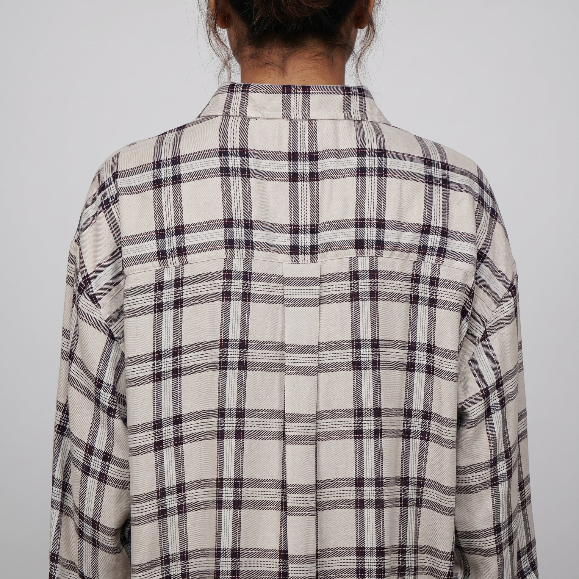 Checkered Longline Oversized Shirt