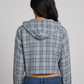 Checkered Full Sleeve Crop Shirt