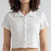 Smocked Cropped Shirt