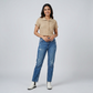 Knitted Solid Crop Shirt