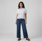Striped Boxy Crop Shirt
