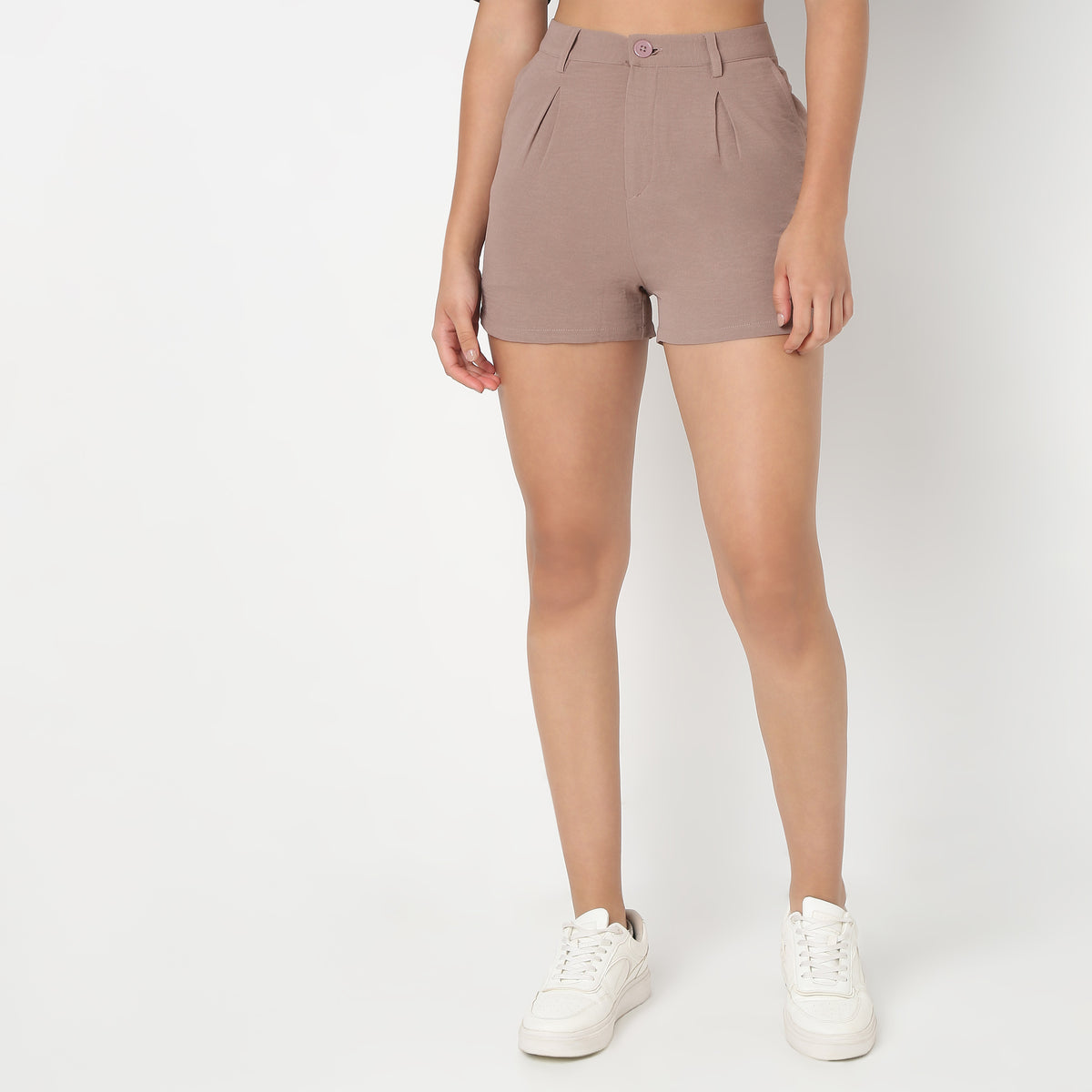 Betty Shorts with Pleated Detail At Waist