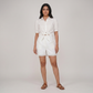 Solid Mid Rise Shorts With Pockets