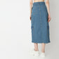 Full Length High Rise Denim Skirts