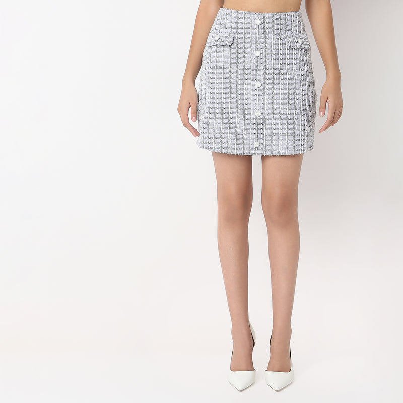 Checkered High Rise Betty Skirts