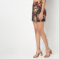 Young Women Fitted Skirt with Floral Print